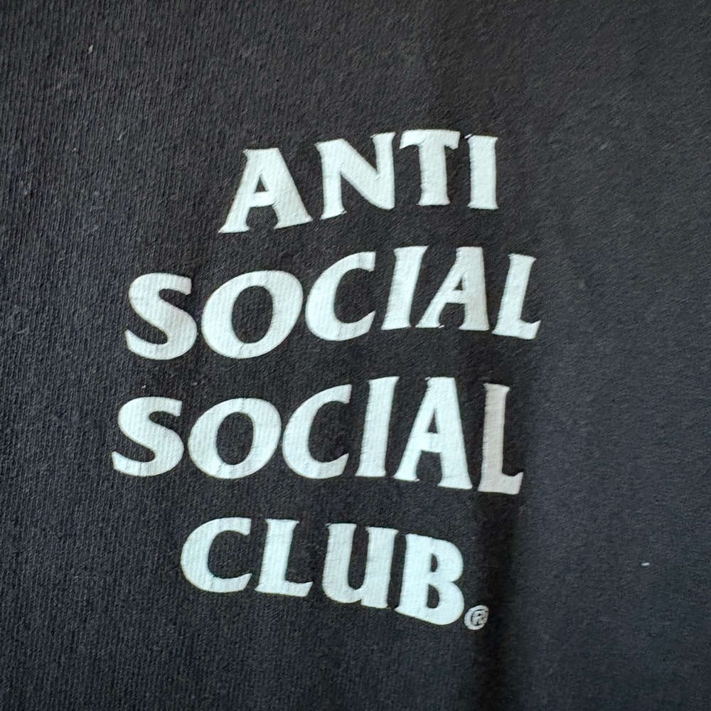 Anti Social Social Club kotch black cherry flower and butterfly graphic Tee XL - Picture 4 of 8
